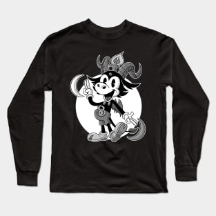 Retro Funny The Baphomet cartoon Cute Lucifer sabbatic goat Long Sleeve T-Shirt